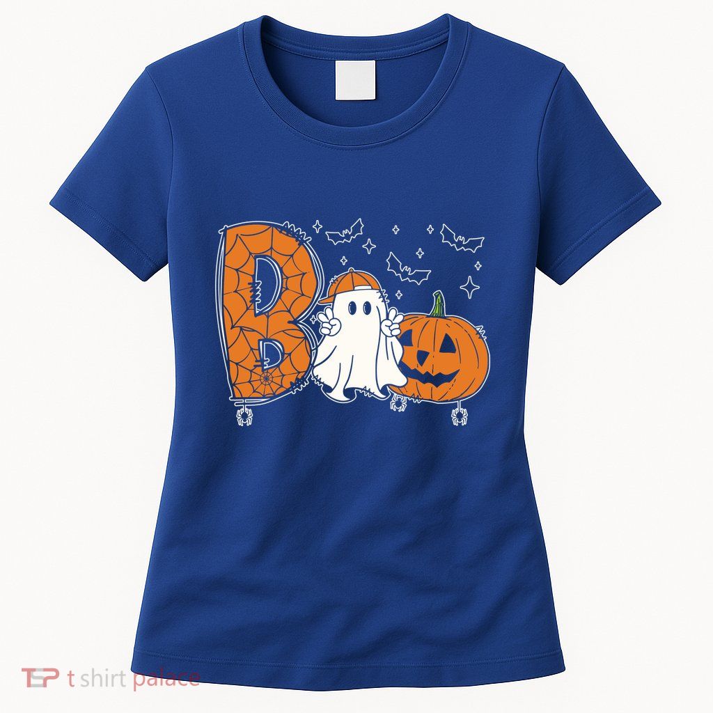 Cute Ghost Funny Ghost Boo Halloween Spooky Vibes Cute Gift Womens T-Shirt