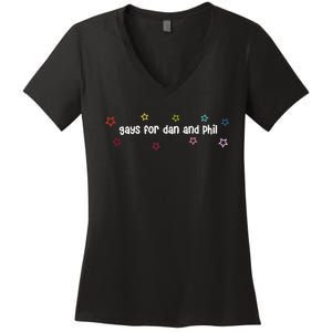 Court Gays For Dan And Phil Women's V-Neck T-Shirt