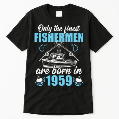 Cute Gift For 62 Years Old 62nd Birthday Fishing Fisherman 1959 Tall T-Shirt