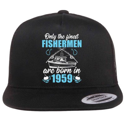 Cute Gift For 62 Years Old 62nd Birthday Fishing Fisherman 1959 Flatbill Hat