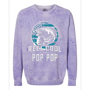 Cute Gift For Fathers Day Reel Cool Pop Pop Fishing Colorblast Crewneck Sweatshirt