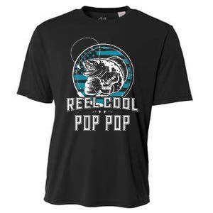 Cute Gift For Fathers Day Reel Cool Pop Pop Fishing Cooling Performance Crew T-Shirt