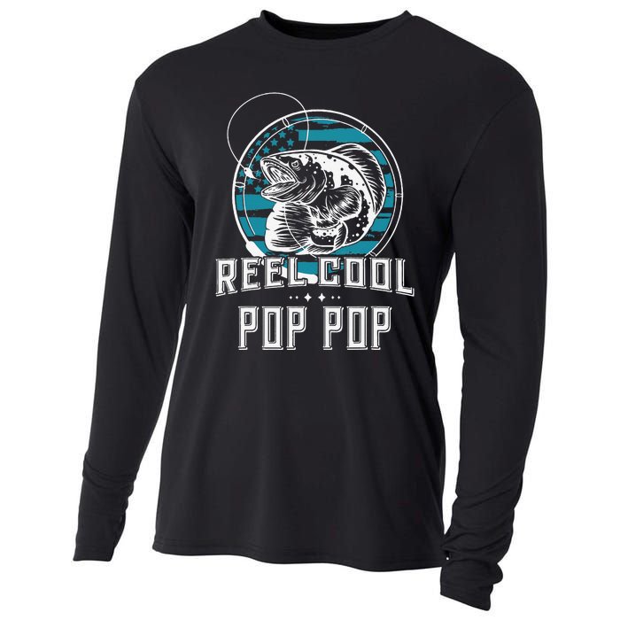 Cute Gift For Fathers Day Reel Cool Pop Pop Fishing Cooling Performance Long Sleeve Crew