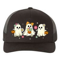 Cute Ghost Floral Groovy Vintage Halloween Spooky Season Yupoong Adult 5-Panel Trucker Hat