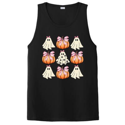 Cute Ghost Florals Coquette Bows Pumpkins Halloween PosiCharge Competitor Tank