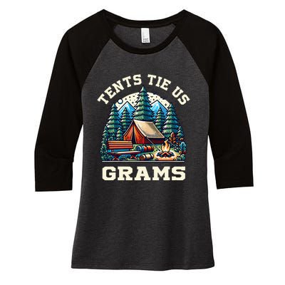 Cute Grams Family Matching Camping Women's Tri-Blend 3/4-Sleeve Raglan Shirt