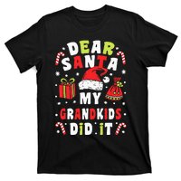 Christmas Grandpa Grandma Dear Santa My Grand Did It T-Shirt