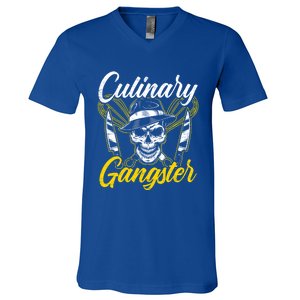 Culinary Gangster Gift Aspiring Chefs Chef Life Great Gift V-Neck T-Shirt