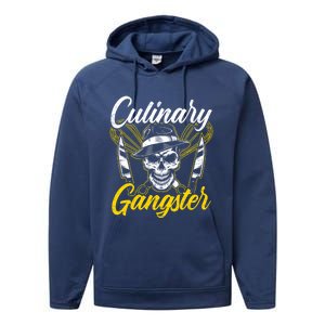 Culinary Gangster Gift Aspiring Chefs Chef Life Great Gift Performance Fleece Hoodie