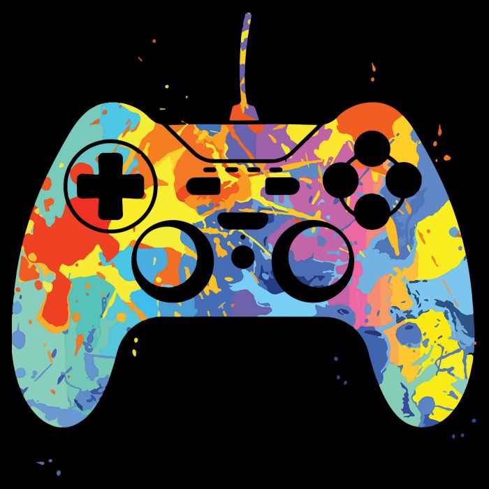 Colorful Gamer Graphic Gaming Controller Graphic Hoodie