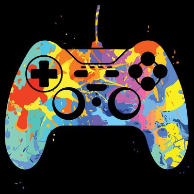 Colorful Gamer Graphic Gaming Controller Graphic T-Shirt