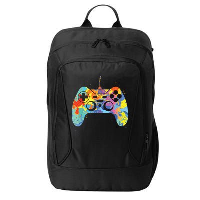 Colorful Gamer Graphic Gaming Controller Graphic City Backpack