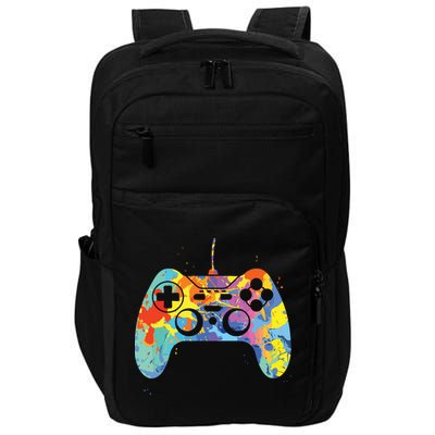 Colorful Gamer Graphic Gaming Controller Graphic Impact Tech Backpack