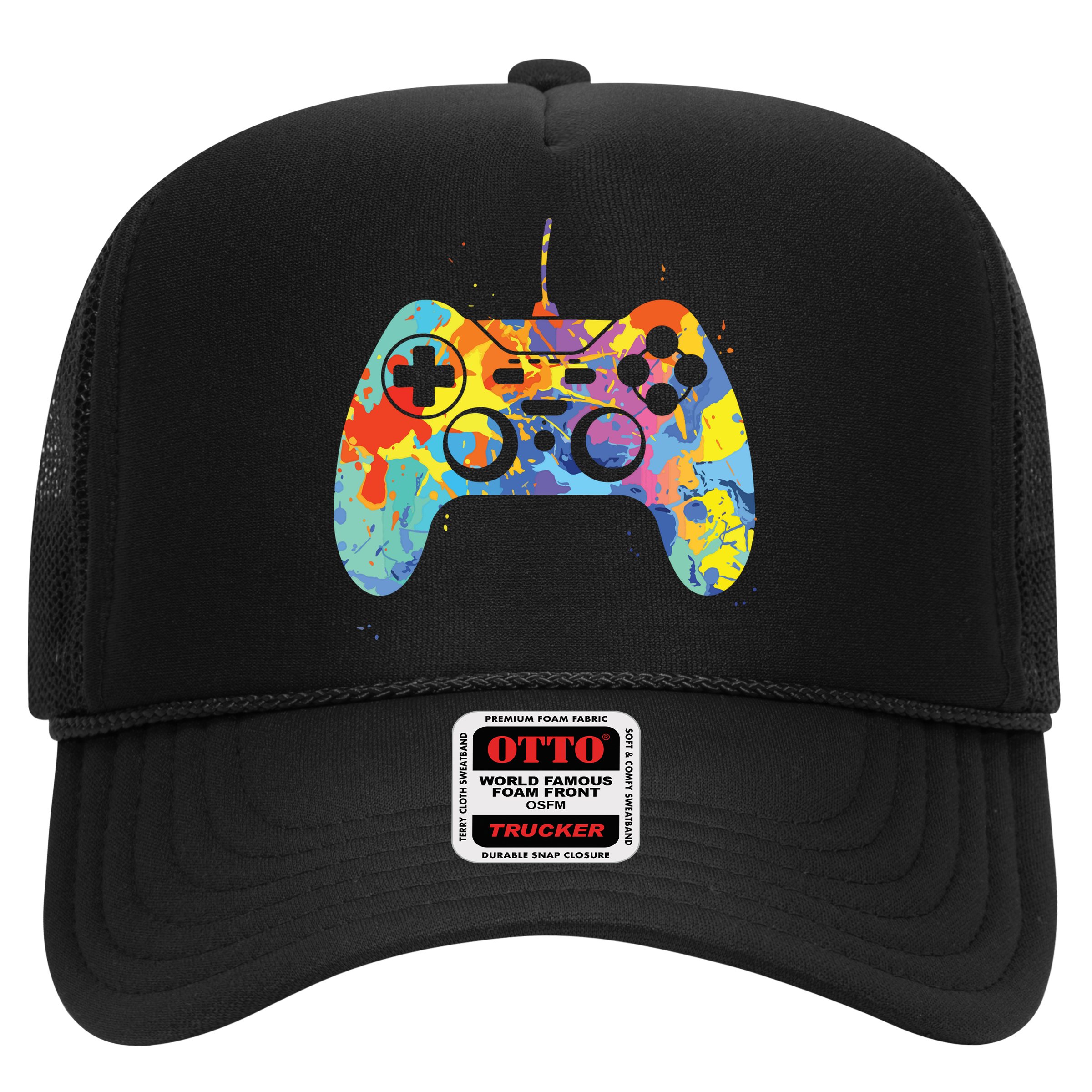 Colorful Gamer Graphic Gaming Controller Graphic Hat