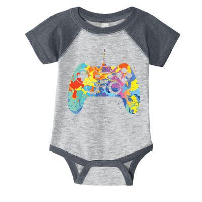 Colorful Gamer Graphic Gaming Controller Graphic Infant Baby Jersey Bodysuit