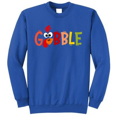 Cute Gobble Gobble Turkey Pilgrim Little Thanksgiving Gift Sweatshirt