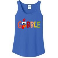 Cute Gobble Gobble Turkey Pilgrim Little Thanksgiving Gift Ladies Essential Tank