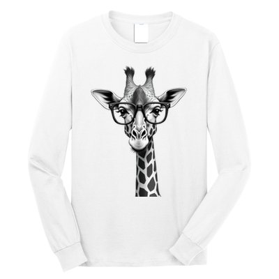 Cute Giraffe Graphic Casual Summer Funny Cool Animal Lover Long Sleeve Shirt