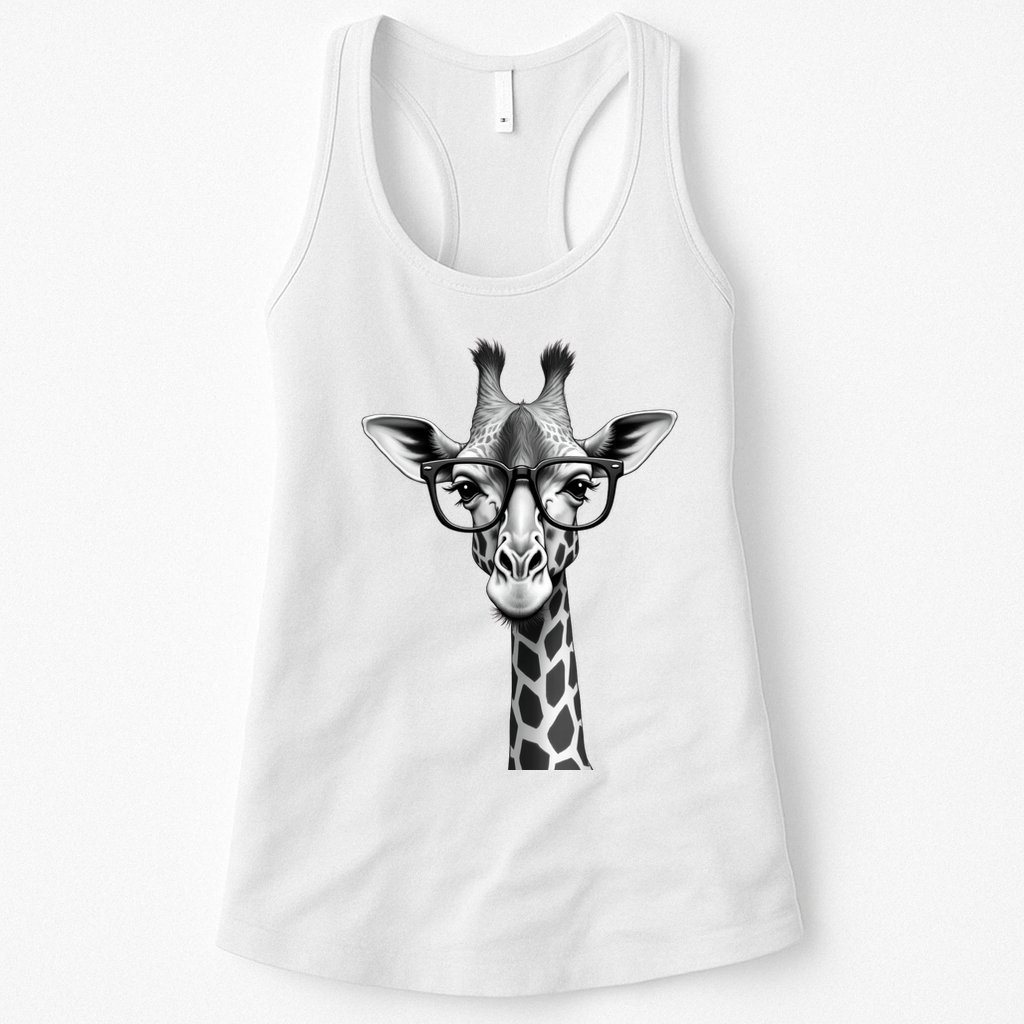 Cute Giraffe Graphic Casual Summer Funny Cool Animal Lover Womens Tank Top