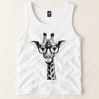 Cute Giraffe Graphic Casual Summer Funny Cool Animal Lover Tank Top