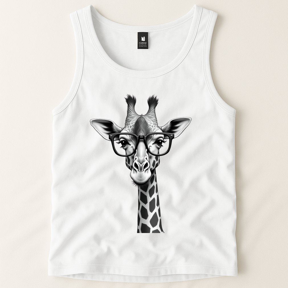 Cute Giraffe Graphic Casual Summer Funny Cool Animal Lover Tank Top