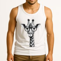 Cute Giraffe Graphic Casual Summer Funny Cool Animal Lover Tank Top