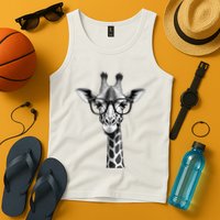 Cute Giraffe Graphic Casual Summer Funny Cool Animal Lover Tank Top