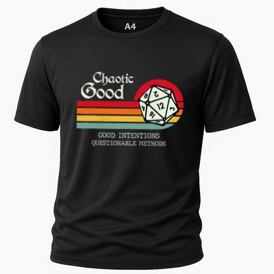 Chaotic Good Good Intentions Questionable Methods Cooling Performance Crew T-Shirt