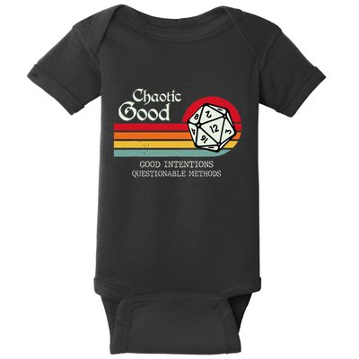 Chaotic Good Good Intentions Questionable Methods Baby Bodysuit
