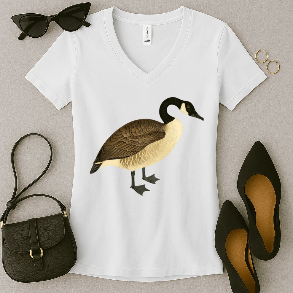 Canada Goose Gift Canadian Goose I Love Canada Women's V-Neck T-Shirt