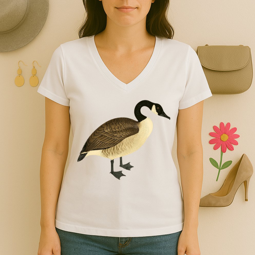 Canada Goose Gift Canadian Goose I Love Canada Women's V-Neck T-Shirt