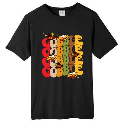 Cute Gobble Gobble Turkey Pilgrim Little Thanksgiving Gift Tall Fusion ChromaSoft Performance T-Shirt