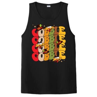 Cute Gobble Gobble Turkey Pilgrim Little Thanksgiving Gift PosiCharge Competitor Tank