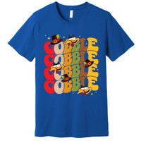 Cute Gobble Gobble Turkey Pilgrim Little Thanksgiving Gift Premium T-Shirt