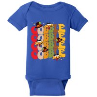 Cute Gobble Gobble Turkey Pilgrim Little Thanksgiving Gift Baby Bodysuit