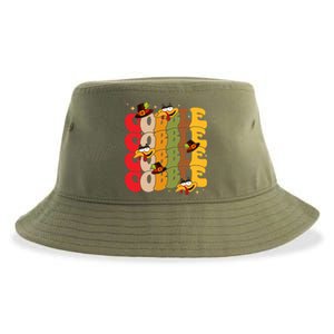 Cute Gobble Gobble Turkey Pilgrim Little Thanksgiving Gift Sustainable Bucket Hat