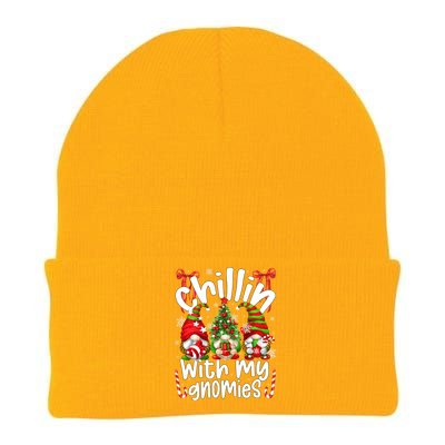 Christmas Garden Gnomes Chillin With My Gnomies Meaningful Gift Knit Cap Winter Beanie