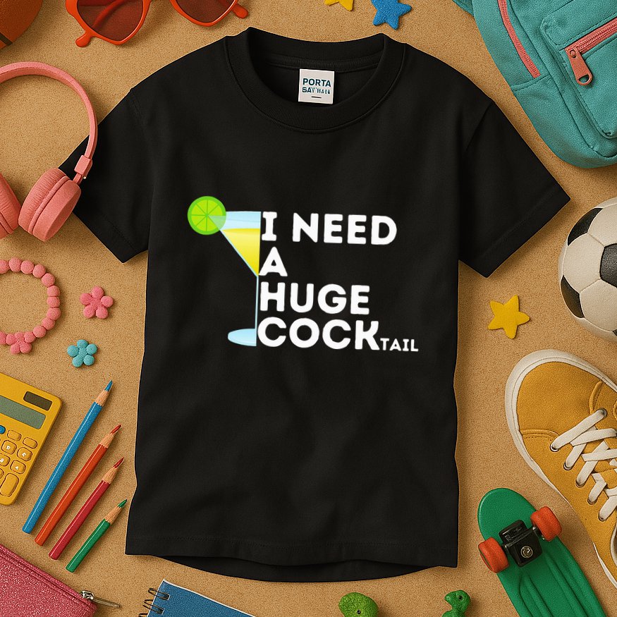 Cocktail Gag Gifts For Women I Need A Huge Cocktail Kids T-Shirt