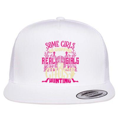 Cute Girl Go Ghost Hunting Paranormal Supernatural Apparel Flat Bill Trucker Hat