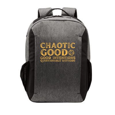 Chaotic Good Good Intentions Questionable Methods Vector Backpack