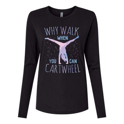 Cartwheel Gymnast Girl Classic Fit Tiedye Womens Cotton Relaxed Long Sleeve T-Shirt