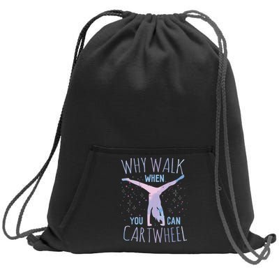 Cartwheel Gymnast Girl Classic Fit Tiedye Sweatshirt Cinch Pack Bag