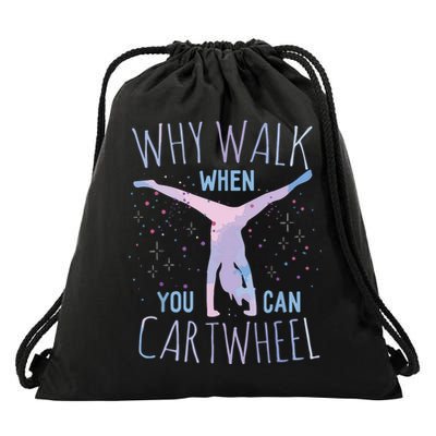 Cartwheel Gymnast Girl Classic Fit Tiedye Drawstring Bag