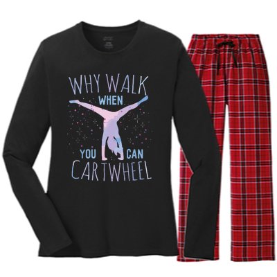 Cartwheel Gymnast Girl Classic Fit Tiedye Women's Long Sleeve Flannel Pajama Set 