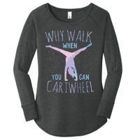 Cartwheel Gymnast Girl Classic Fit Tiedye Women's Perfect Tri Tunic Long Sleeve Shirt