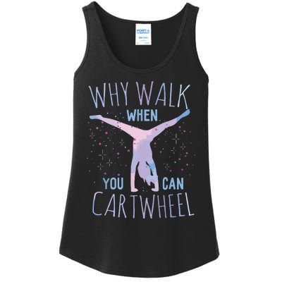 Cartwheel Gymnast Girl Classic Fit Tiedye Ladies Essential Tank