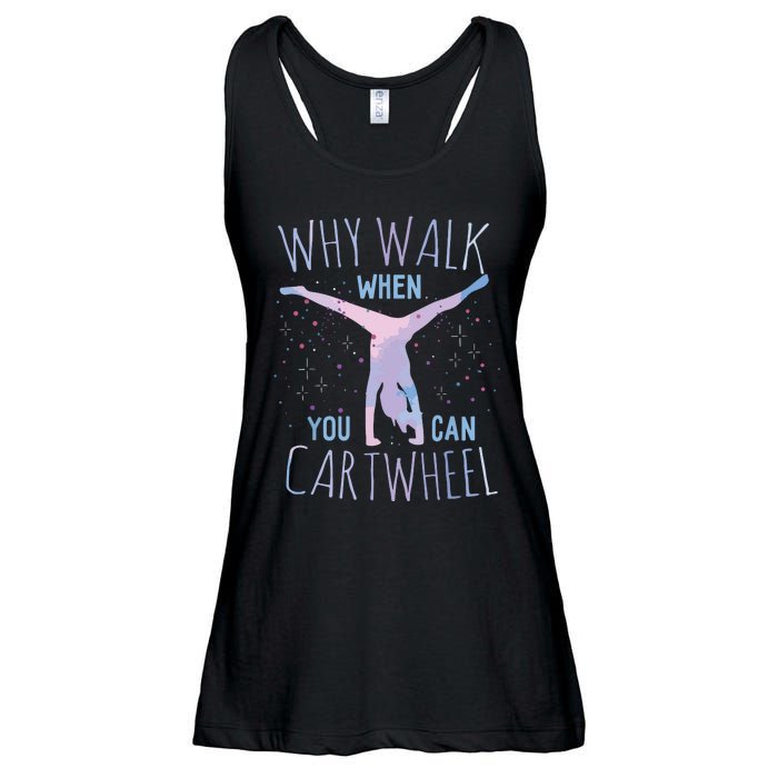 Cartwheel Gymnast Girl Classic Fit Tiedye Ladies Essential Flowy Tank