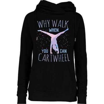 Cartwheel Gymnast Girl Classic Fit Tiedye Womens Funnel Neck Pullover Hood