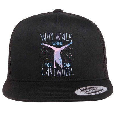 Cartwheel Gymnast Girl Classic Fit Tiedye Flat Bill Trucker Hat
