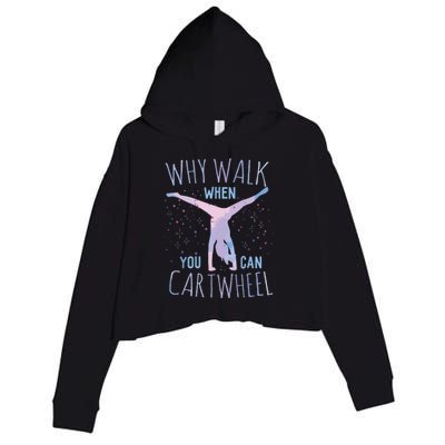 Cartwheel Gymnast Girl Classic Fit Tiedye Crop Fleece Hoodie